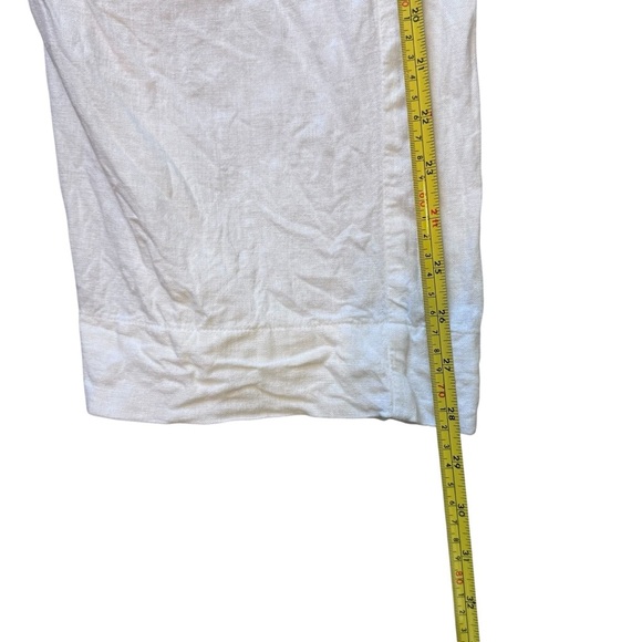 A New Day Woman’s White Mid rise Wide Leg Lightweight Linen Pants Size Medium - Picture 9 of 12